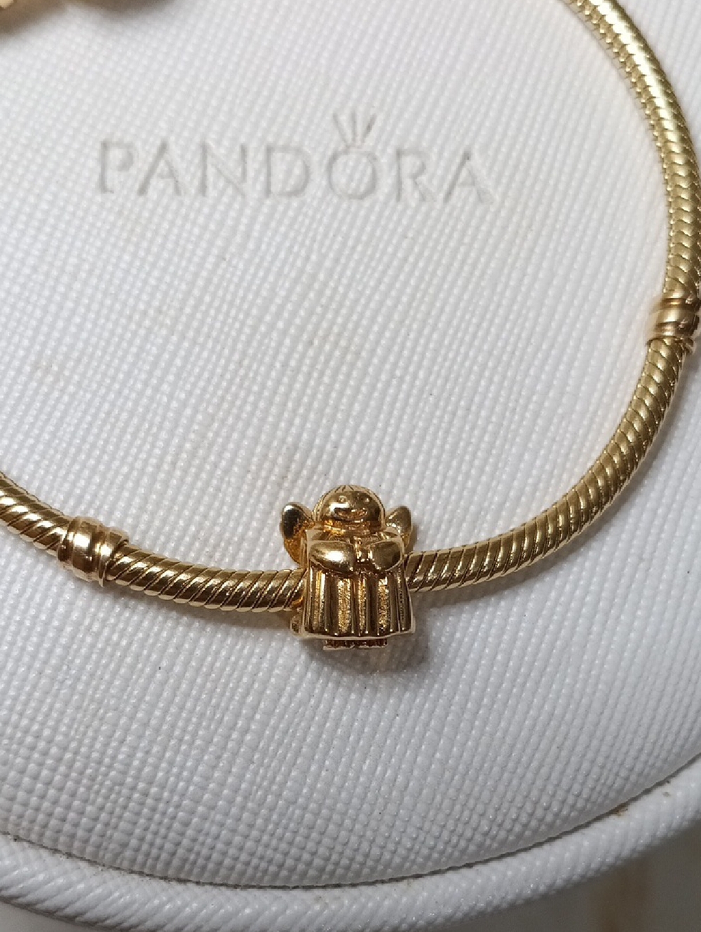 Pandora 14k Vintage Solid Gold Angel Of Hope Charm (extremely Rare)